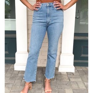 AGOLDE Pinch Waist Hi Rise Kick Cut Off Hem-Divide